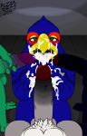  2019 anthro avian balls big_balls big_penis bird canid canine canis chameleon cum cum_in_mouth cum_inside falco_lombardi felid humanoid_penis leon_powalski lizard looking_at_viewer male male/male mammal nintendo nude open_mouth panther_caroso pantherine penis pizzaozzy_(artist) reptile scalie sex star_fox tongue video_games wolf wolf_o&#039;donnell 