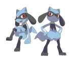  :d closed_mouth frown hands_on_own_hips invisible_chair open_mouth pokemon pokemon_(creature) red_eyes riolu simple_background sitting smile standing tongue wadasada white_background 