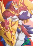  2019 abs absurd_res anthro biceps canid canine digital_media_(artwork) fur hi_res legendary_pok&eacute;mon male mammal muscular muscular_male nintendo oleola123 pecs pok&eacute;mon pok&eacute;mon_(species) simple_background solo video_games zamazenta 