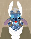  2019 4_fingers absurd_res after_sex alien anal anus ball_gag balls bathroom black_nose blue_fur blue_nose blue_pawpads breath cum cum_in_ass cum_inside digital_media_(artwork) disney ears_down experiment_(species) fur gag handcuffs head_tuft hi_res lilo_and_stitch male panting pawpads penis pivoted_ears presenting public_use puffy_anus shackles small_tail smile solo stitch sweat tally_marks theoryofstrings toilet tongue tongue_out tuft 
