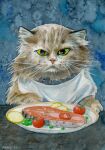 domestic_cat felid feline felis hi_res invalid_tag mammal painting_(artwork) suspicious traditional_media_(artwork) vigilante watercolor_(artwork) watercolor_background