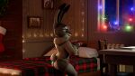 absurd_res anthro apartment bed bottomless candy cellphone chair christmas christmas_lights christmas_tree clothed clothing cocoa cozy dessert disney electronics female food fur furniture grey_body grey_fur hi_res holidays inside judy_hopps lagomorph legwear leporid mammal marshmallow mug panties phone pillow plant purple_eyes rabbit smartphone solo solo_focus stockings sweater table thick_thighs thigh_highs thirteeenth topwear tree underwear window wool_clothing wreath zootopia