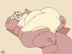 2018 3_toes 4:3 4_fingers anthro areola batspid2 beach_towel belly big_areola big_belly black_eyelashes black_nose blonde_hair blush blush_lines breasts brown_body brown_eyebrows brown_fur buckteeth curled_tail digital_drawing_(artwork) digital_media_(artwork) double_chin ear_tuft emanata eyebrows feet female fingers flabby_arms flat_colors full-length_portrait fupa fur genitals glistening glistening_eyes hair hand_behind_head huge_thighs hyper hyper_belly hyper_hips hyper_thighs joslynn_(octave_ortego) lips looking_at_viewer love_handles lying mammal morbidly_obese morbidly_obese_anthro morbidly_obese_female multicolored_body multicolored_fur navel nipples nude nude_anthro nude_female obese obese_anthro obese_female on_back open_mouth overweight overweight_anthro overweight_female pink_areola pink_blush pink_lips pink_nipples pink_tongue portrait puffy_areola puffy_nipples purple_eyes pussy rodent sciurid signature smile soles solo sweatdrop_(iconography) tail tan_body tan_fur teeth thick_thighs toes tongue towel tree_squirrel tuft two_tone_body two_tone_fur