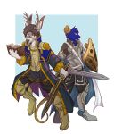 2017 absurd_res anthro antlers armor black_hair black_nose blue_body blue_fur book cape cervine cloak clothed clothing deer eye_scar facial_scar fantasy_armor fantasy_clothing fantasy_sword fire_emblem fire_emblem_awakening fur grey_body grey_fur hair hi_res horn male male/male mammal melee_weapon murid murine neck_tuft nintendo orange_eyes paws plantigrade ra&#039;deer ra&#039;deer_(razim) raharu rat rodent scar scut_tail shield short_tail spellbook starwolfskin sword tail tuft weapon yellow_eyes zgf_art zgf_gaming