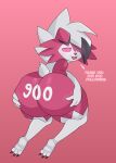 absurd_res anthro big_butt butt digital_drawing_(artwork) digital_media_(artwork) generation_7_pokemon girly hi_res lycanroc male muscular_thighs nintendo pokemon pokemon_(species) samirachuni smile solo thick_thighs