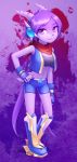  2019 anthro boots clothed clothing dragon female footwear freedom_planet hair horn kuropapu long_hair looking_at_viewer purple_eyes purple_hair sash_lilac solo video_games 