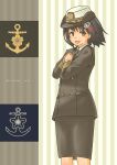  absurdres haguro_(kancolle) highres kantai_collection military_uniform naval_uniform pot-de uniform 