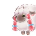  1:1 2019 ambiguous_gender bovid braided_hair caprine colored_sketch glxssiella hair hair_bow hair_ribbon horn mammal nintendo pink_nose pok&eacute;mon pok&eacute;mon_(species) ribbons simple_background solo video_games wendy&#039;s_old_fashioned_hamburgers white_background wooloo yellow_sclera 