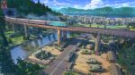  arsenixc blue_sky cloud cloudy_sky commentary_request day flag ground_vehicle highres jeep lake military military_base military_vehicle motor_vehicle no_humans original outdoors railroad_tracks river road scenery sky smoke sunlight tank train tree truck tunnel vehicle_request water 