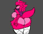 anthro big_breasts big_butt breasts butt butt_heart canid canine clothing female five_nights_at_freddy&#039;s fox foxy_(cally3d) foxy_(fnaf) fredina&#039;s_nightclub hair huge_breasts huge_butt legwear looking_back mammal pupils red_hair scottgames slit_pupils solo stormkinght tail thigh_highs yellow_eyes