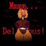 animatronic anthro bear belly_mouth big_breasts blonde_hair breasts clothing dialogue female five_nights_at_freddy&#039;s five_nights_at_freddy&#039;s_4 genitals hair hat headgear headwear heart_eyes heart_symbol huge_breasts machine mammal nightmare_fredbear_(fnaf) nipple_piercing nipples piercing pussy red_eyes robot scottgames sharp_teeth smile solo stormkinght teeth top_hat