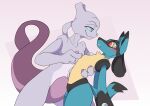 absurd_res anthro ashley-arctic-fox biped black_body black_fur blacktail_(doesnotexist) blue_body blue_eyes blue_fur countershading dipstick_ears dipstick_tail fur generation_1_pokemon generation_4_pokemon grey_body hi_res hypnosis iorite_(doesnotexist) legendary_pokemon lucario male markings mewtwo mind_control multicolored_ears multicolored_tail nintendo pokemon pokemon_(species) purple_body red_eyes spikes spikes_(anatomy) spiral_eyes tail tail_markings tan_body tan_fur