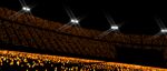  azukilib commentary_request diffraction_spikes dutch_angle floodlights glowing glowstick night no_humans original outdoors scenery stadium 