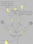 anthro anus bed eeveelution female fur furniture generation_2_pokemon genitals hi_res male male/female nintendo pawpads paws pillow pokemon pokemon_(species) pussy smile solo soul_healer spread_pussy spreading text umbreon wife yellow_body yellow_fur