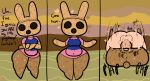 animal_crossing anthro big_butt bottomless bubble_butt butt clothed clothing coco_(animal_crossing) duo female from_front_position gyroid hi_res human instant_loss_2koma inviting klutzatdusk lagomorph leporid looking_at_viewer looking_pleasured male male/female mammal mating_press meme nintendo penetration rabbit sex slightly_chubby slightly_chubby_female thick_thighs vaginal vaginal_penetration villager_(animal_crossing) wide_hips
