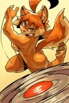 &gt;:) 2024 5_toes absurd_res ahoge anthro blep breasts butt canid canine canis ceehaz claws dog_knight_rpg domestic_dog feet female fur hair hi_res maci_(ceehaz) mammal nude orange_body orange_fur pawpads pomeranian shield side_boob solo spitz throwing_shield toe_claws toes tongue tongue_out
