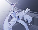  anthro artemis_(fellarts) balls big_balls black_penis bloom_(warden006) collar hybrid legendary_pok&eacute;mon lugia male male/male mewgia_(species) nintendo penis pok&eacute;mon pok&eacute;mon_(species) semi-anthro size_difference video_games warden006 