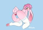  absurd_res anthro anus ass_chek atticus_mura bikini butt butt_focus buttplug clothing femboy hair hi_res legwear male nisaku nude pink_body pink_hair pinup plug_(sex_toy) pose scut_tail sex_toy short_tail stockings string_bikini swimwear tail yellow_eyes 