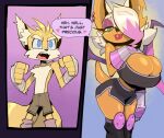  age_difference anthro bat big_breasts bigdad blonde_hair blue_eyes breasts canid canine comic duo female fox fur hair male male/female mammal miles_prower older_female rouge_the_bat sega sonic_the_hedgehog_(series) tan_body tan_skin yellow_body yellow_fur younger_male 