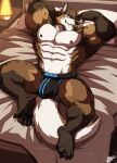  abs absurd_res ark_(arkwolf26) brown_body canid canine canis claws drks feet hi_res male mammal muscular muscular_male pawpads pecs solo toes wolf 