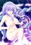  1girl absurdres areolae blue_eyes blush braid breasts hair_ornament highres kludea large_breasts long_hair looking_at_viewer navel neptune_(series) nipples nude open_mouth purple_hair purple_heart smile solo symbol-shaped_pupils twin_braids very_long_hair 