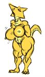  alphys big_breasts big_butt breasts butt female huge_butt humanoid kevemperor lizard muscular muscular_female nipples not_furry reptile scalie simple_background sketch smile solo thick_thighs undertale video_games white_background wide_hips 