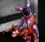  anal anal_penetration balls canid canine five_nights_at_freddy&#039;s five_nights_at_freddys_2 fox foxy_(disambiguation) foxy_(fnaf) knot lagomorph leporid machine male male/male mammal penetration penis rabbit sex video_games withered_bonnie withered_bonnie_(fnaf) 