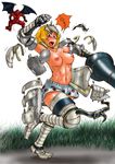  abs armor arthur blonde_hair blush boxers capcom crossgender demon female firebrand genderswap ghost_n_goblins ghosts'n_goblins ghosts_n_ghouls ghosts_n_goblins ghouls_n_ghosts grass hair highres human japanese_text lance makaimura mammal muscle nipples red_arremer red_eyes rule_63 short_hair strawberry text topless underwear unknown_artist video_games weapon 