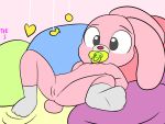  4:3 anais_watterson anthro anus baby bed cartoon_network clothing cub female flat_chested hi_res lagomorph legwear leporid lying mammal nipples nude on_back pacifier pillow pussy rabbit socks solo the_amazing_world_of_gumball thefurryking1 young 