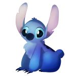  1:1 2019 absurd_res alien alpha_channel back_markings blue_claws blue_eyes blue_fur blue_nose chest_tuft claws digital_drawing_(artwork) digital_media_(artwork) disney experiment_(species) fur head_tuft hi_res lilo_and_stitch markings notched_ear simple_background small_tail solo starryblast9 stitch transparent_background tuft 