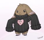  anthro clothing cocampplus digimon digimon_(species) female hi_res lagomorph lopmon mammal sweater topwear 