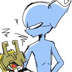  1:1 alien blue_skin crossgender crossover duo earthbound_(series) female giygas humanoid imp low_res midna morphine_(artist) nintendo sketch the_legend_of_zelda twili twilight_princess video_games 