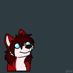  1:1 2019 ambiguous_gender animated anthro barking black_nose blue_eyes canid canine canis cute_fangs digital_media_(artwork) fangs felisrandomis fur grey_background hair long_hair low_res mammal multicolored_fur red_fur red_hair scylena simple_background solo two_tone_fur white_fur wolf 