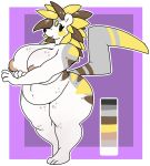  anthro anthrofied belly big_breasts breasts demonnyuu female hi_res huge_breasts mammal nintendo overweight overweight_female pok&eacute;mon pok&eacute;mon_(species) pok&eacute;morph rodent solo thick_thighs togedemaru video_games yellow_cheeks 