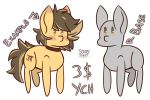  3:2 absurd_res advertisement chibi choker equid equine hi_res horse mammal my_little_pony pony soupyfox ych_(character) 