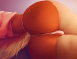  2019 anthro anus barely_visible_genitalia barely_visible_pussy canid canine clothed clothing digital_media_(artwork) female fur mammal missy_(artist) pussy simple_background solo underwear 