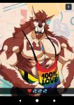  anthro canid canine clothed clothing hi_res jewelry looking_at_viewer male mammal muscular muscular_male necklace pecs shirt smile snapchat solo tank_top topwear werethrope 