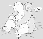  balls brown_bear cartoon_network duo grizzly_(wbb) grizzly_bear ice_bear male male/male mammal penis polar_bear reach_around sodabox ursid ursine we_bare_bears 