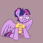  1:1 2019 clothed clothing english_text equid feathered_wings feathers female feral friendship_is_magic frown hair horn imaplatypus mammal my_little_pony solo text twilight_sparkle_(mlp) unicorn_horn winged_unicorn wings 