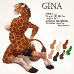  2018 ambiguous_gender animal_genitalia animal_penis anthro areola balls breasts dickgirl dickgirl/ambiguous duo english_text equine_penis erection fasttrack37d giraffe giraffid green_eyes hand_on_butt hi_res intersex intersex/ambiguous kneeling macro mammal model_sheet nipples nude penis simple_background size_difference text vein 