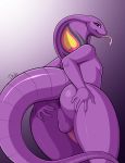  2019 absurd_res anthro anthrofied anus arbok backsack balls big_butt butt digital_media_(artwork) drako1997 forked_tongue girly hand_on_butt hi_res male nintendo nude penis pok&eacute;mon pok&eacute;mon_(species) pok&eacute;morph signature solo thick_thighs tongue tongue_out video_games wide_hips 
