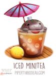  beverage cryptid-creations lemon mammal manatee marine sirenian solo tea umbrella 