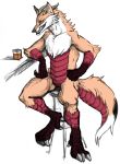  alcohol ale bar beer beverage canid canine dragon draixen fox hi_res mammal scaledfox sirhyde sitting solo stool 