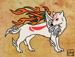  2017 amaterasu canid canine canis capcom deity digital_media_(artwork) female feral fur luban_(artist) mammal solo video_games white_fur wolf ōkami 