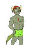  anthro anthrofied boxers_(clothing) clothed clothing domestic_pig fuze ganon hi_res male mammal nintendo nipples portrait simple_background solo suid suina sus_(pig) the_legend_of_zelda three-quarter_portrait topless underwear video_games white_background 
