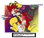  2019 ampharos anal anal_penetration balls dialogue digital_media_(artwork) duo electric electricity electrostimulation english_text erection feral floatzel fur hair hi_res koal_(koalcleaver) lechecker male male/male mammal mustelid nintendo nude open_mouth penetration penis pok&eacute;mon pok&eacute;mon_(species) sex simple_background smile text tongue video_games 