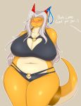  absurd_res aisyah_zaskia_harnny anthro big_breasts bikini blush breasts clothed clothing dragon female hands_behind_back harnny hi_res slightly_chubby solo standing swimwear voluptuous wide_hips 