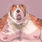  1:1 2019 anthro biceps bodily_fluids body_hair canid canine canis chest_hair domestic_dog dramamine drooling ear_piercing ear_ring facial_hai facial_piercing gold_necklace hi_res hypnosis jewelry male mammal mind_control muscular muscular_male necklace nipples nose_piercing nose_ring piercing ringed_eyes saliva solo submissive_male tattoo 