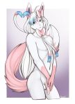  &lt;3 2019 absurd_res accelo anthro balls blush eeveelution girly hair hi_res long_hair male nintendo nipples nude penis pok&eacute;mon pok&eacute;mon_(species) simple_background solo sylveon video_games 