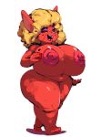  2018 anthro areola bat beauty_mark big_areola big_breasts blonde_hair breasts colored_nails eyeshadow female goldie_(smutbooru) hair half-closed_eyes hand_on_breast huge_breasts lipstick long_tongue looking_at_viewer makeup mammal mature_female mole_(marking) navel nipples nude old open_mouth open_smile pink_nose red_eyes red_lipstick sharp_teeth short_hair short_stack simple_background smile smutbooru solo standing teeth thick_thighs tongue tongue_out voluptuous white_background wide_hips yellow_sclera 